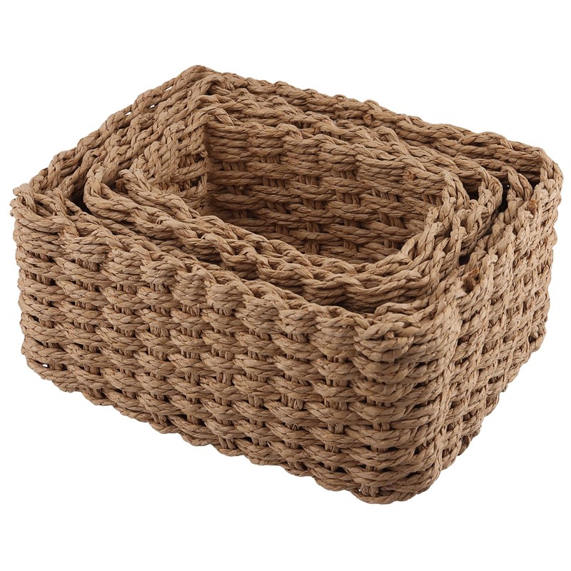 MAKTSAM Set of 4 Wicker Storage Basket Set, Small Wicker