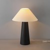 Novogratz x Globe 18" Ceramic Table Lamp, Matte Black, Off-White