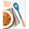 Silicone Pasta Fork, Kitchen Heat Resistant Noodle Spoon Server, BPA