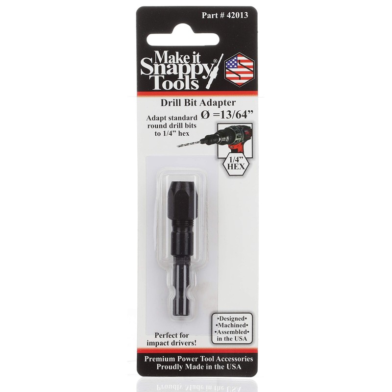 Snappy Tools 13/64 Inch Quick Change Drill Bit Adapter #42013