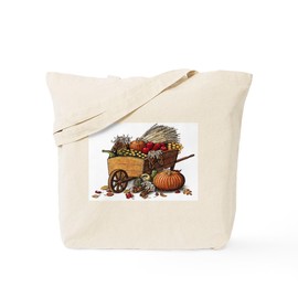 CafePress Wheelbarrow Double Sided Tote Bag Reusable Natural Beige Canvas Shopping Bag