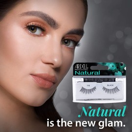 Ardell Natural Lashes False Eyelashes 116 - Black, Lightweight, Soft, & Reusable Lashes for a Natural Look, 4 Pack