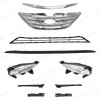 NAYSON 10PC For Sonata 2011-2014 Upper Lower Grille Fog lamps