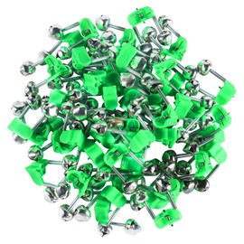 KISEER KISEER 50 Pcs Plastic Fishing Bells Clips Fishing Rod Alarm with Dual Alert Bells