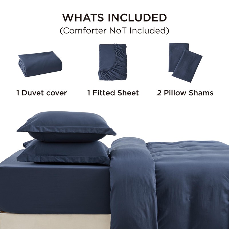 Bedsure Bedsure Duvet Cover King Size with Fitted Sheet -