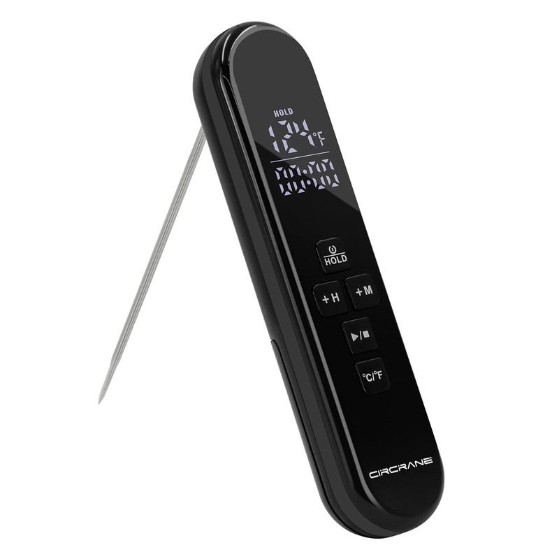 Circrane Digital Instant Read Thermometer, LED Hight Bright Screen with