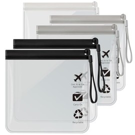 5-Pack TSA Approved Clear Toiletry Bags for Travel