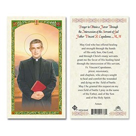 Gigi's Classy Kids Father Vincent Capodanno Laminated Prayer Cards- Pack of 25-