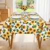 Arquiel Sunflowers PVC Table Cloth Waterproof Oilcloth Rectangle 140x240cm