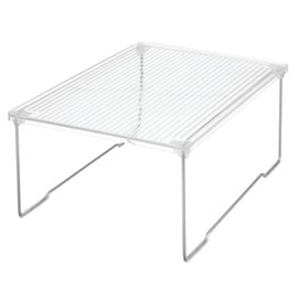 iDesign Recycled Plastic Stackable Bathroom Shelf Riser – Clear