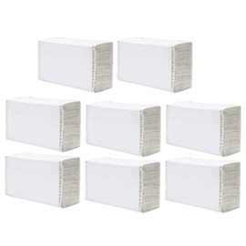 Z Fold Tissue Paper Hand Towels Soft Absorbent Hygienic White 1 Ply 34 GSM 21 cm x 20 cm Multi-Fold Paper Towel Dispensers Kitchen, Bathroom, Events, Office (1200 Sheets)
