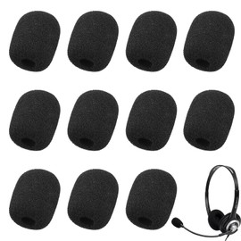 15 Pcs Mini Microphone Covers Foam,Microphone Windscreen Headset Microphone Foam Cover Headset Microphone Covers High Density Foam Mic Covers for Small Lapel and Headset Microphones