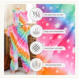 MICHLEY Unisex Baby Boy Girl Hooded Romper Winter Animal Cosplay Jumpsuit Outfits, Starry Sky, 24-30months, Size 110