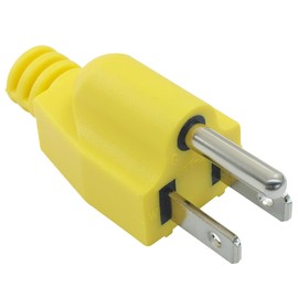 Biaungdo 1 Pack Neutral Ground Bonding Plug for Portable Inverter Generator, Surge Protector Ground Plug with Floating Neutral on RV Generator for Open Ground Error(Yellow)