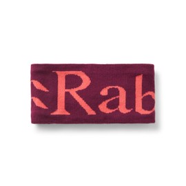 Rab Knitted Logo Headband - Fleece Ear Warmers for Trail Running, Trekking, & Skiing - Mulberry/Hibiscus - One Size