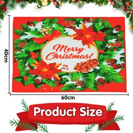 Christmas Doormat, Christmas Mats, Christmas Rug Mats, Christmas Home Door Mats, Non-Slip Washable Christmas Rug, Doormat for Living Room, Bedroom, Bathroom, Kitchen