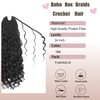 9 Packs Boho Box Braids Crochet Hair 24 Inch Pure