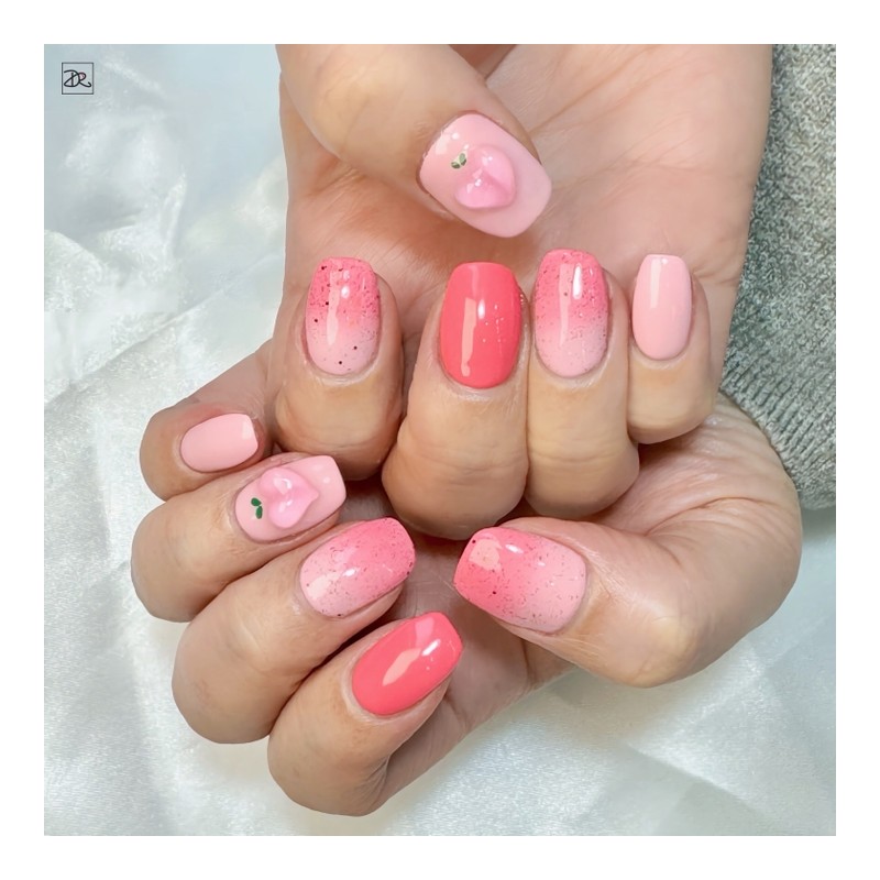 Dara Beauty 2024 April Art of the MonthPeach Matte Nail❣