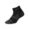 2XU Vectr 1/4 Crew Sock, Black/Titanium, Small