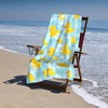 WIBUE Cute Yellow Rubber Duck Beach Towel with Bubbles, Light