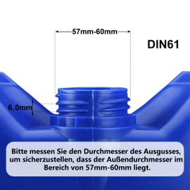 2 x Outlet Taps Dosing Tap DIN61 - Outlet Tap/Dosing Tap for 15-60 Litre Canister - Canister Tap White/Red (DIN 61 Thread Canister)