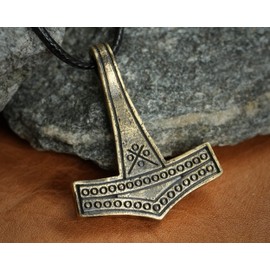 Baldur Jewelry - Romersdal Replica Thors Hammer Necklace Pendant - Mjölnir Viking Norse Thor Hammer Pendant Viking Jewelry - Thor Necklace - Thor Gifts for Men - Viking Necklace for Men