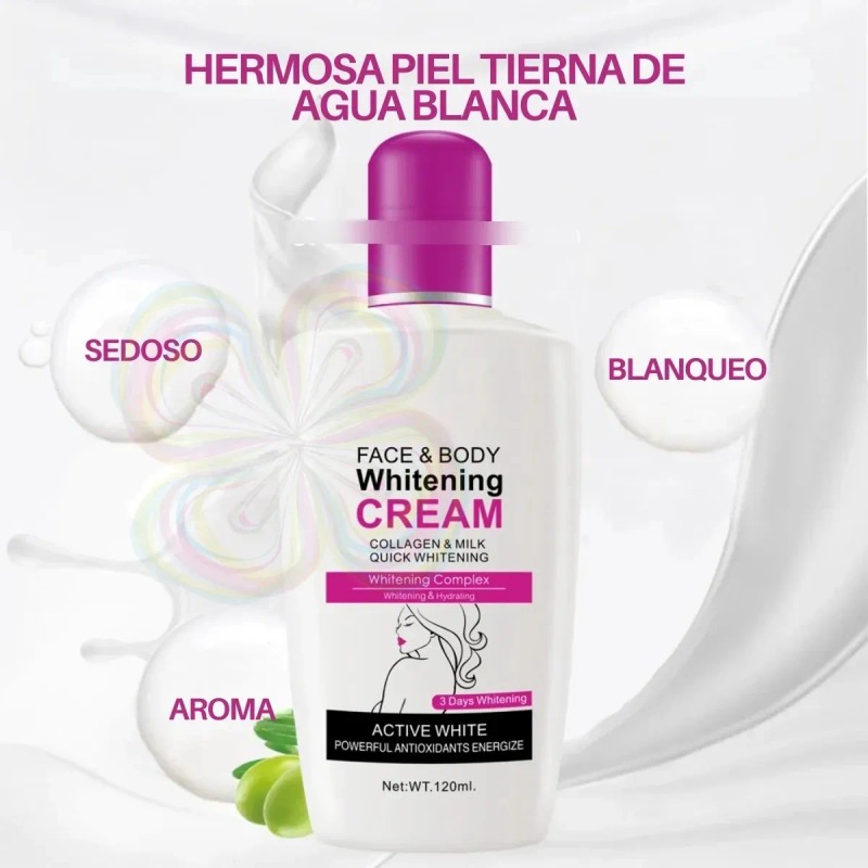 Aichun Crema Aclarante Hipoalergénica Cara Cuerpo Parabenos 120ml