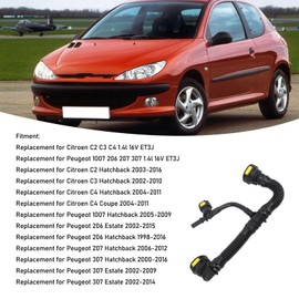 Car Air Vent Hose Rubber ABS 1192WZ Excellent Seal Elasticity Lightweight Engine Vent Pipes Replacement for 206 Estate