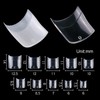 Beuniar Acrylic Natural Nail Tips 500Pcs Short French Artificial Square
