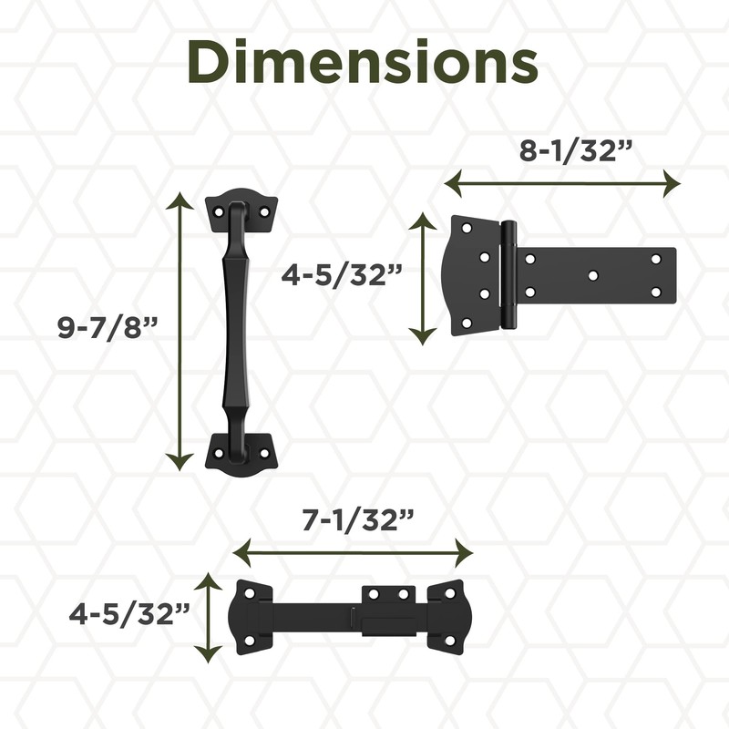 National Hardware N166-031 Mountain Modern Black Gate Kit