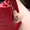 Rabbit Premium Mink Fur Charm Lanyard Bag Charm Keychain, Mink