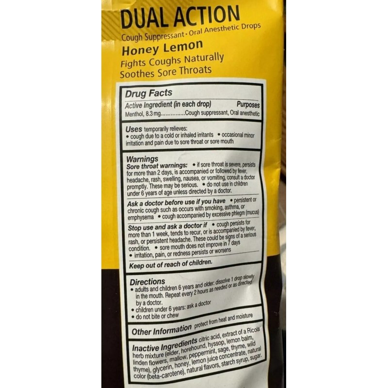 Ricola 2 XBags Ricola Dual Action Extra Relief Cough Drops
