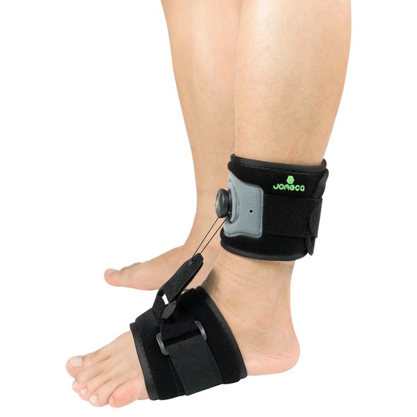 JOMECA Foot Drop Brace has Reel-Adjust Dorsiflexion Foot Drop Lifting Up AFO Foot Drop Brace for Walking with Shoes Foot Drop Cause by ALS,MS,Stroke,Diabetic Neuropathy AFO Fit Women & Men(1, Black)