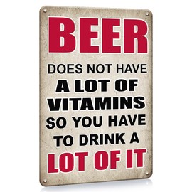 Retro-Style Funny Beer Tin Sign - Vintage Metal Wall Decor for Bar, Pub, Garage, and Tribal Table - Water-Proof, Dust-Proof, and Gift for Beer Lovers