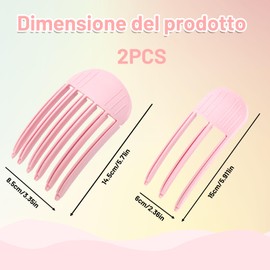 DmDoyy Pack of 2 Volume Hair Clips, Volume Hair Clips for Fluffy, Volume Clips Hair, Fixed Forehead Hair Pin for Long and Short Hair, Hair Styling Tools, Natural Seamless Hair Clips