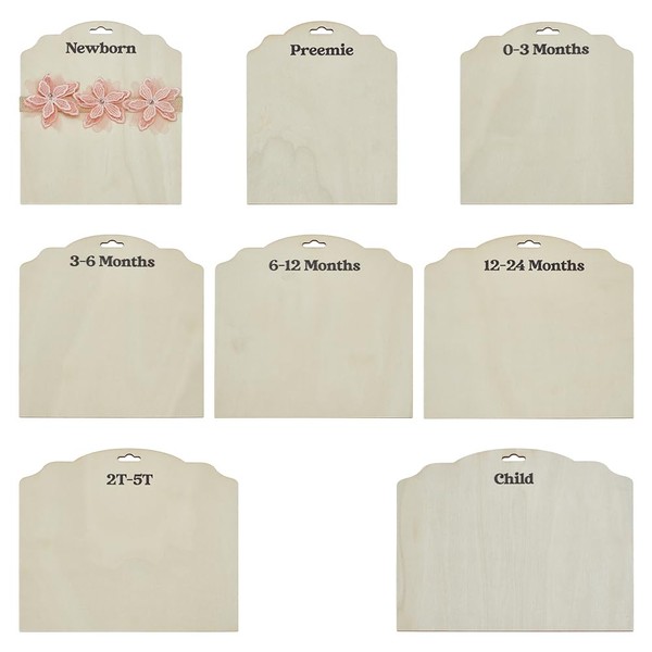 FINGERINSPIRE 8 Piece Hair Band Display Cards Set 8 Styles