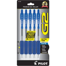 Pilot G2 - Bolígrafos Retráctiles de Calidad Superior, Tinta de Gel y Punta Fina