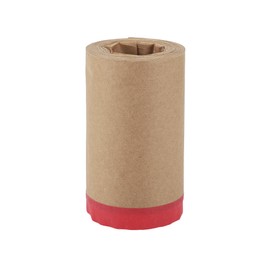 HOPESPANNER Pre-Taped Masking Paper Automotive Paint Masking Paper Kraft Paper Natural Fiber Material 1 Pc 1500x20cm / 49.21ftx7.87" Brown Red