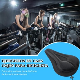 JAFEN Cojín de sillín de Bicicleta - Funda Acolchada de Gel para sillín de Bicicleta para Hombre, Mujer, Extra Suave, Compatible con pelotón, Exterior e Interior