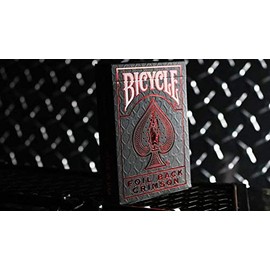 MJM Bicycle Rider Back Crimson Luxe (Red) Version 2 by US Playing Card Co