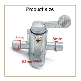 Acxico 1Pcs 5/16' In-Line Straight Fuel Gas Shut Cut Off Valve Switch 8mm Motorcycle ATV Cut Tackle