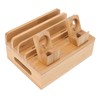 Bamboo Charging Station Multifunction 5 Ports Charging Station Rack for