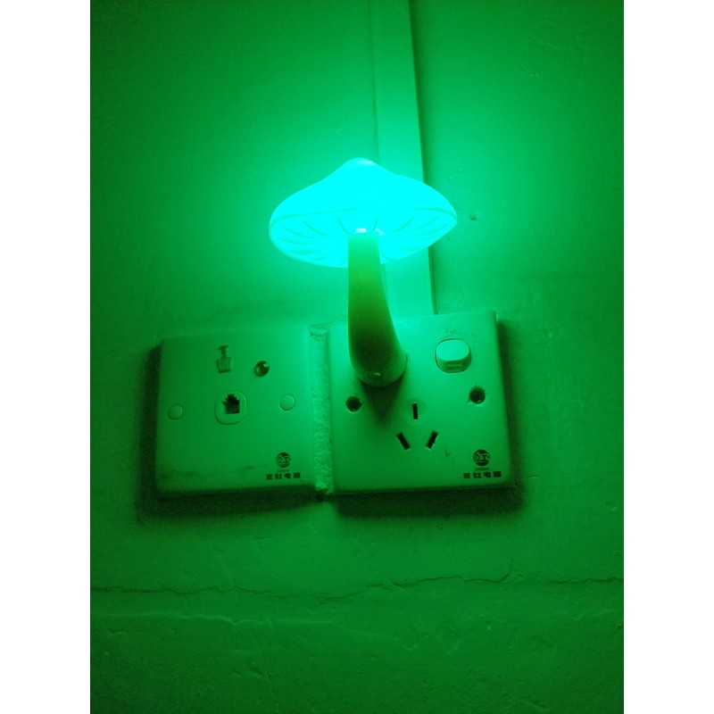 AUSAYE 2 Pack LED Cute Mushroom Night Light Plug into