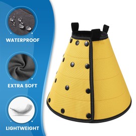 Soft Dog Cone for Dogs After Surgery, Comfortable Dog Cones for Large Medium Small Dogs, Adjustable Dog Recovery Collar for Pets, Waterproof E-Collars for Dogs, Elizabethan Collar (M)