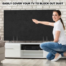 TV Cover for Moving 60"-65" TV Screen Protector Cover and Flat Dust Anti-Scratch TV For Moving with Bottom Strap and Gloves, Moving, Renovation, Painting