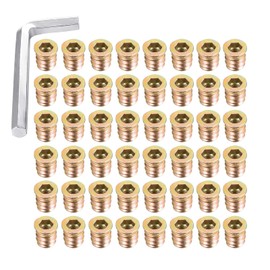 Aninako Insert Nuts M6 x 0.5 inches (13 mm), M6 x 0.6 inches (15 mm), M6 x 0.9 inches (20 mm), M6 x 25 mm (Includes Tool Spanner) Screw-in Type, Embedded Nuts Insert Nuts Carbon Steel, Furniture,