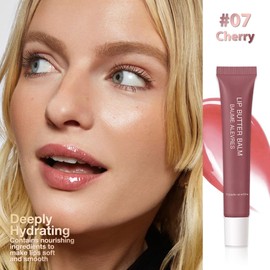 HHLTOH Lip Butter Balm, Ultra-Hydrating with Shea & Olive Butter, Cherry Flavor, 15g (07#, 1 Count (Pack of 1))