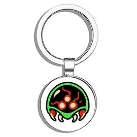 HJ Media Metroid Metal Round Metal Key Chain Keychain Ring