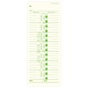 Weekly Time Cards 1-Sided, 3-1/2" x 9", Green Print, 100-Count,Time