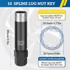 Thinkpro 10 Spline Lug Nut Socket,Compatible with Bimecc 10-Spline Lug